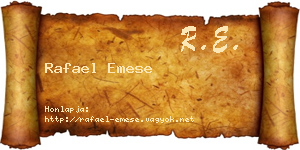 Rafael Emese névjegykártya